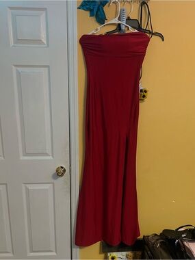 Windsor Strapless Red Maxi Dress
